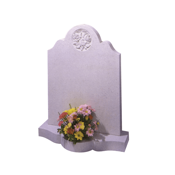 Headstone With Circle Of Roses
