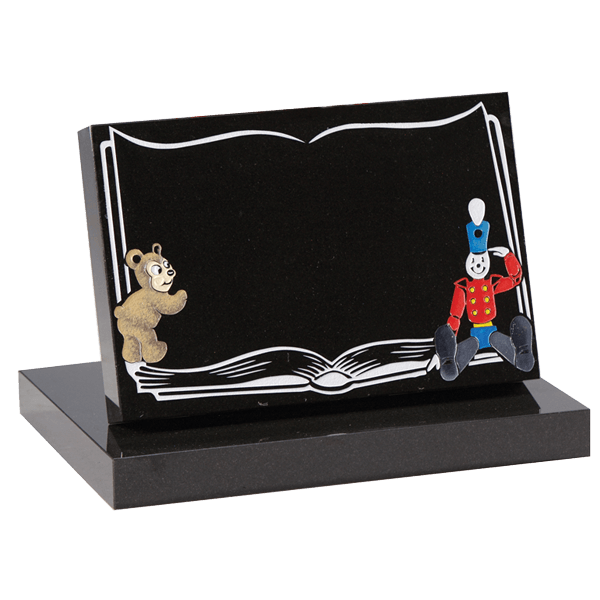 Tablet Headstone, Bear & Soldier Design