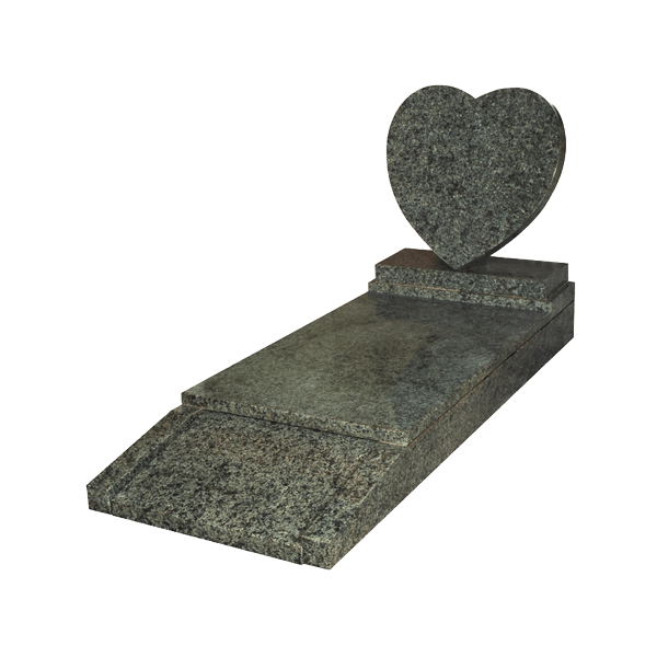 Heart Headstone, Cover Slab & Kerbs