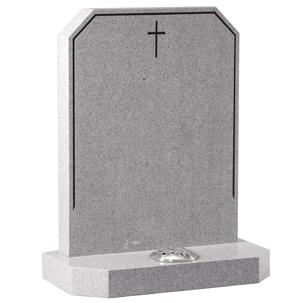 Cross & Pin Line Headstone