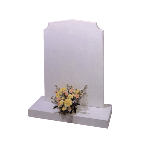 Headstone With Scalloped Corners