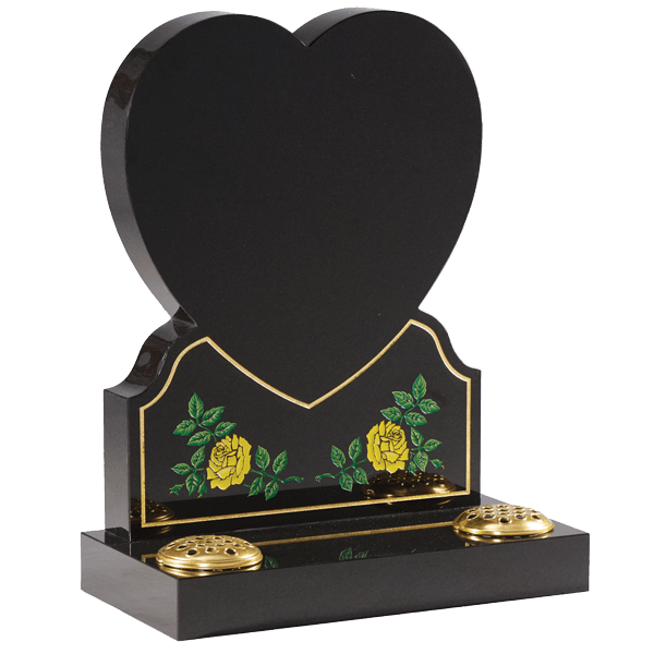 Heart Headstone With Roses